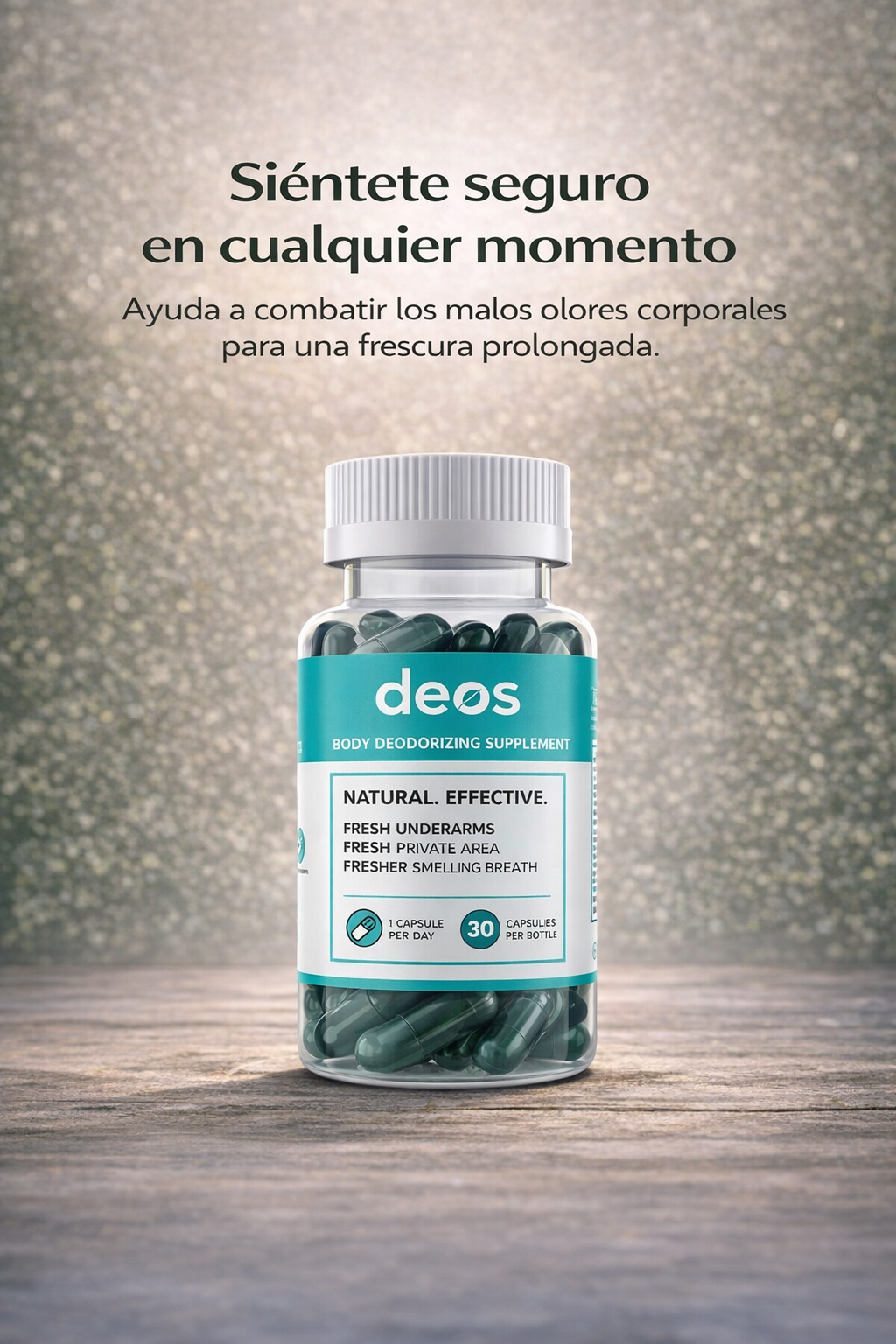 DEOS Body Deodorizing Supplement – Frescura Desde el Interior